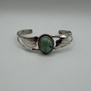 925 Sterling Silver Turquoise Bracelet Vintage Boho Style